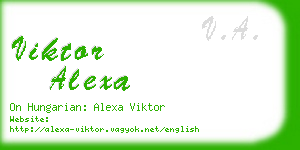 viktor alexa business card
